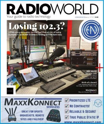 Cover of Radio World's Jan. 18 issue showing the on-air studio of WDNP.