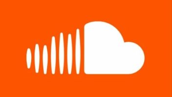 SoundCloud logo in orange and white with a conceptual audio wave turning into a cloud