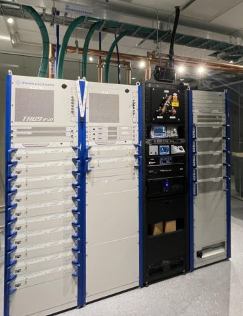 FM and TV transmitters installed at the Rohde & Schwarz Training Center in Columbia, Md.
