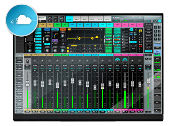 Screenshot of the Waves Cloud MX Audio Mixer