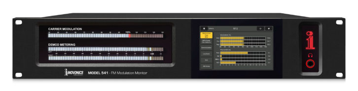 Front panel of the new Inovonics model 541 FM modulation montior