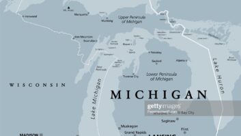 Part of a map of Michigan