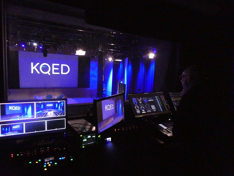 A view of The Commons multipurpose theater from the production booth. Photo by Peter Cavagnaro/KQED