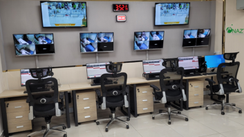 Some of the work areas in the master control room at Makkah City.