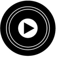 Logo of Orbyt Media, a black and white "play" button