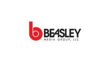 Logo of Beasley Media Group featuring a red lower-cased letter B