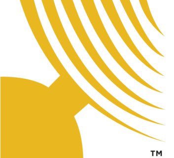 the logo of Cavell Mertz, a sytlized antenna in yellow on a white background