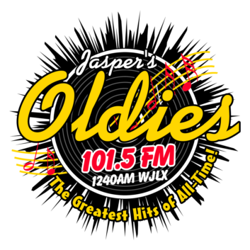 Logo of WJLX showing both its AM and FM frequencies