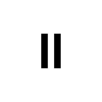 The logo of ElevenLabs, two black lines on a white background that spell out "eleven" and look like a pause button