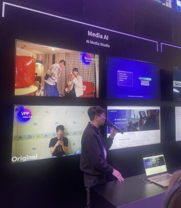 SK's AI Media Studio, displayed at CES 2025.
