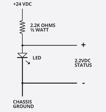 Fig. 3: LED light on 24 VDC.