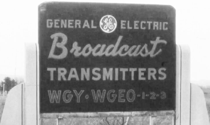 An original WGY transmitter site sign.