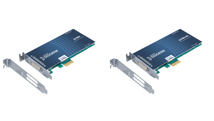 The Digigram ALP280e (L) and ALP280e-MIC (R) sound cards.