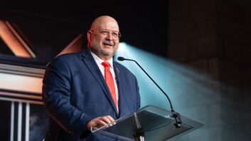 Troy Miller speaking at the 2025 NRB International Christian Media Convention.