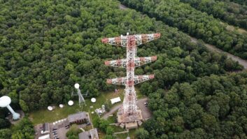 The Armstrong Tower, towering above the trees. Credit: David Amundsen, K2 Communications