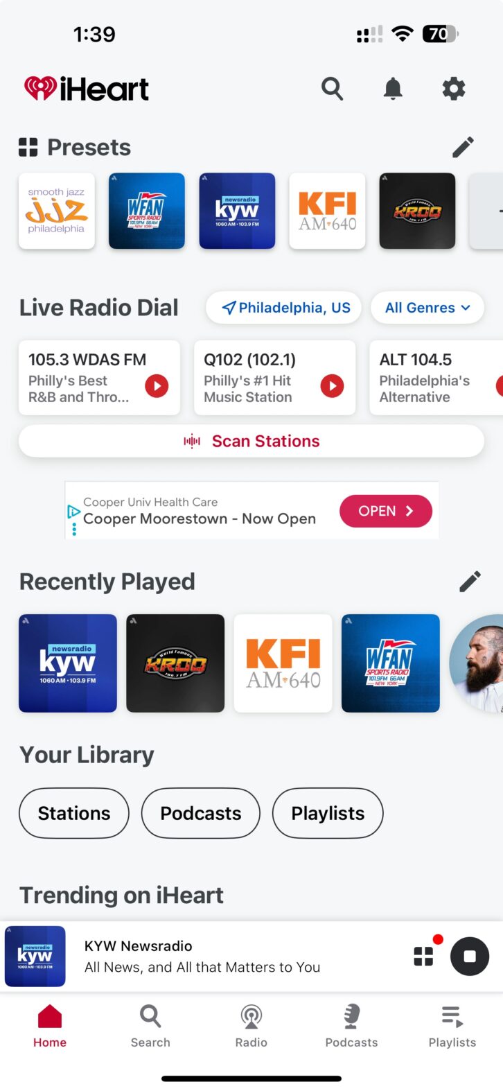 Audacy stations are now available in the iHeartRadio app