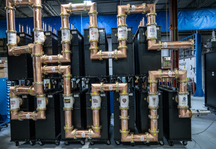 This 13 station manifold combiner is now installed at Farnsworth Peak in Salt Lake City. Credit: Jim Peck