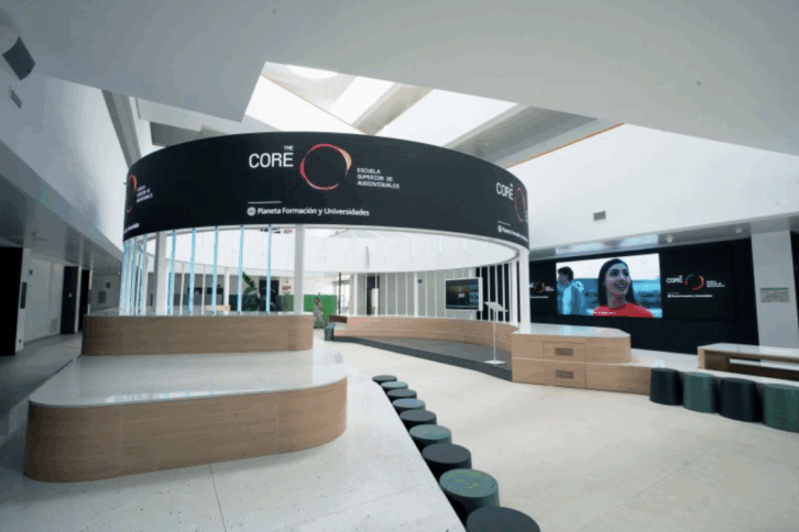 The Core is located in Madrid's "Content City" hub.