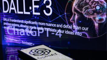 he OpenAI logo is being displayed on a smartphone with Dall.E 3 visible in the background in this photo illustration, taken in Brussels, Belgium, on January 2, 2024. (Photo illustration by Jonathan Raa/NurPhoto via Getty Images)