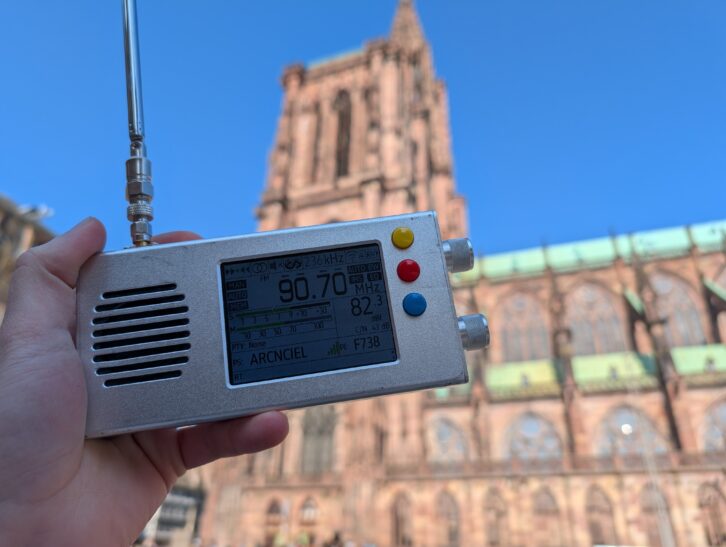 Farkaš uses his TEF6686 silver metal portable in Strasbourg, France. 
