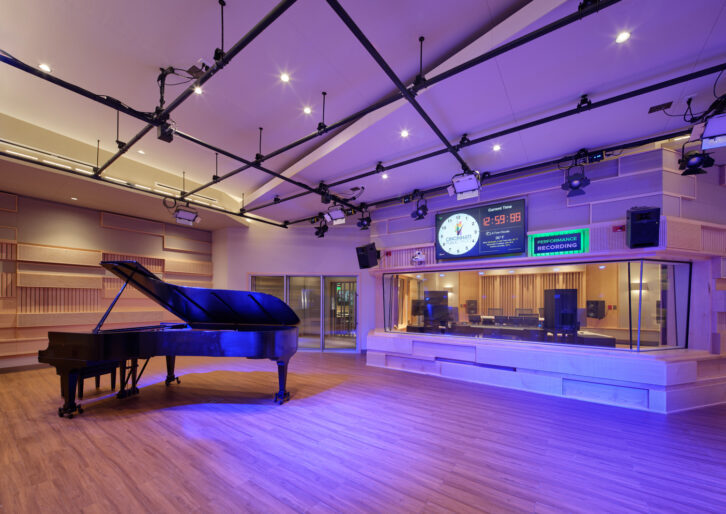 This CPR production space is complete with a piano. Credit: WSDG