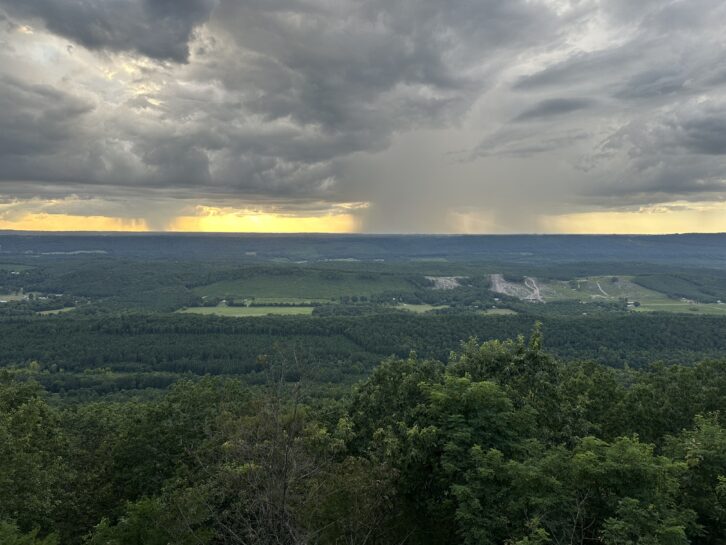 Afternoon thunderstorms are a staple of the deep south. As seen from our Mentone cabin.