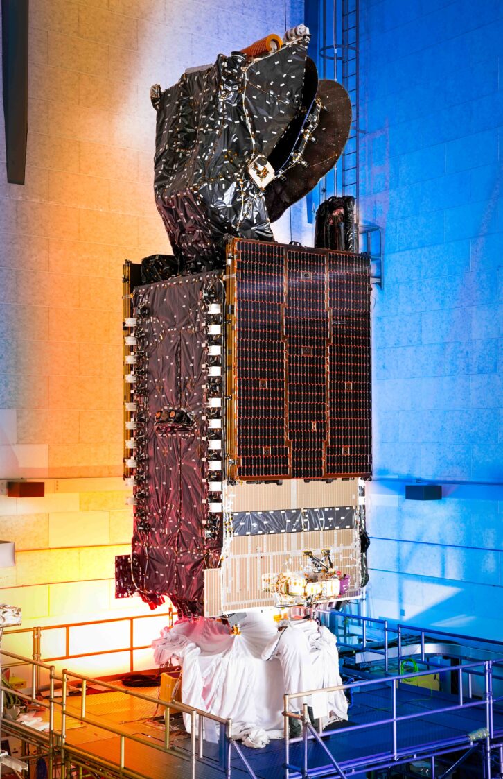 The SXM-10 satellite pre-launch. Credit: Maxar Space Systems