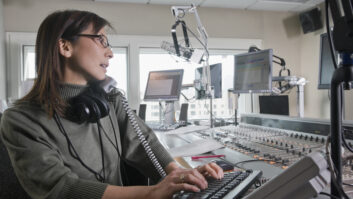 Asian dj working at radio station
