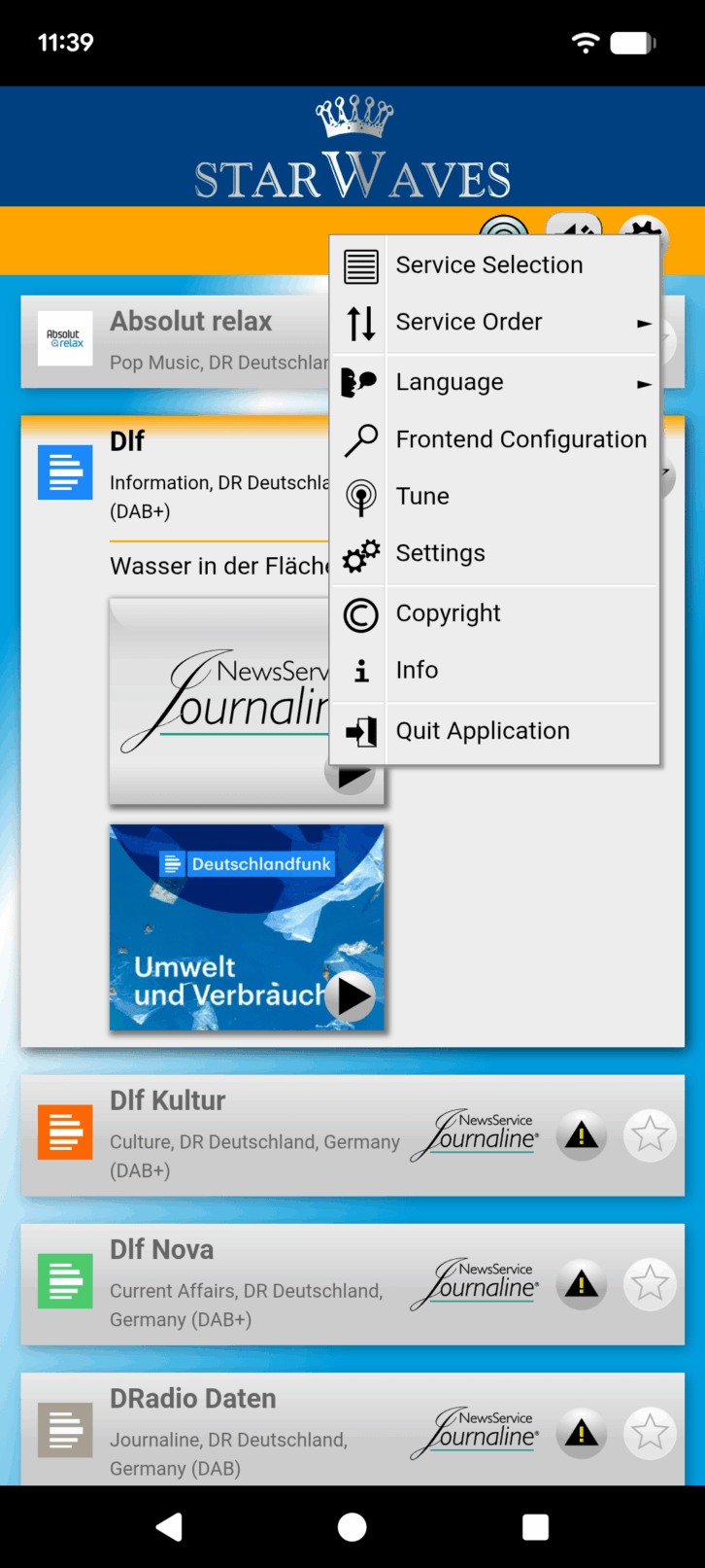 SoftRadio app screenshot