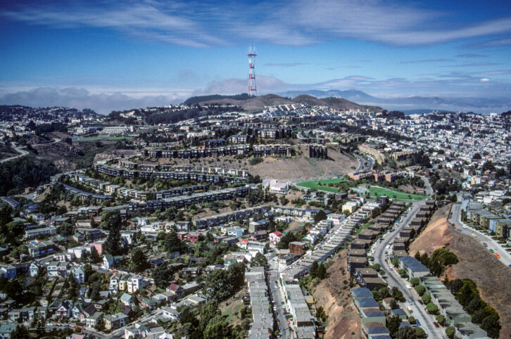 A look at surrounding San Francisco after completion in 1973. Credit: Explore Sutro Tower