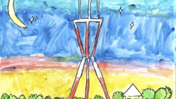 Three teachers at Glen Park Elementary School have had their classes draw hundreds of different artistic interpretations of Sutro Tower. This drawing came from one of Sheila Tenney's students, and as she explains to them, "when you see Sutro Tower, you know you are home."