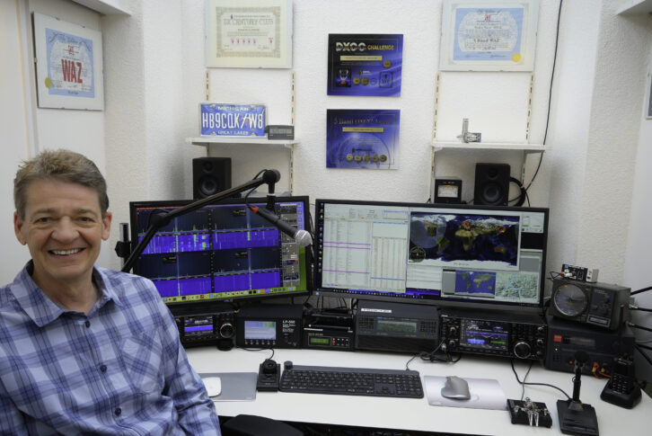 Fredric Furrer in his shack.