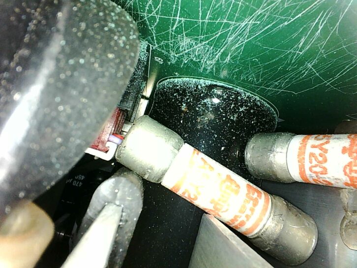 The borescope led Todd right to the “missing” fuses so his claw grabber could retrieve them.