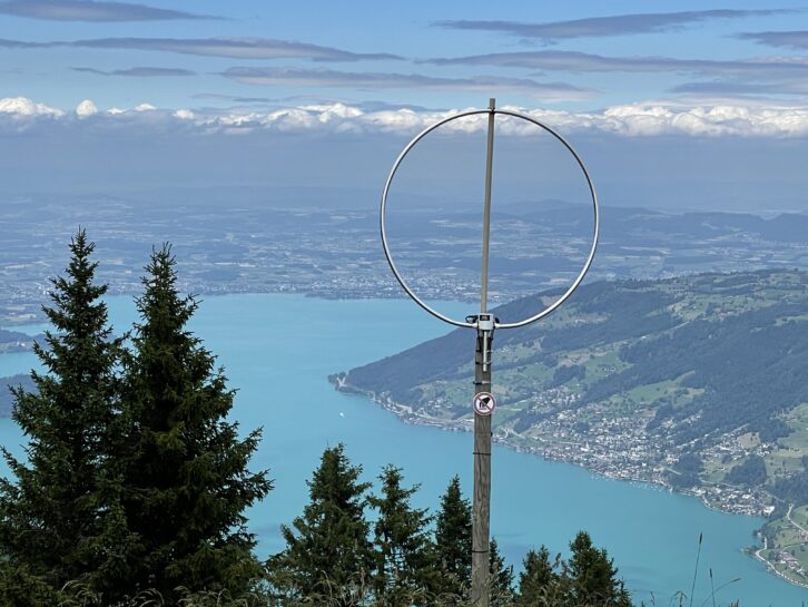 This Wellbrook ALA1530NL Loop, deployed at the Mount Rigi remote DX setup, services a public WebSDR Server for HF band monitoring.