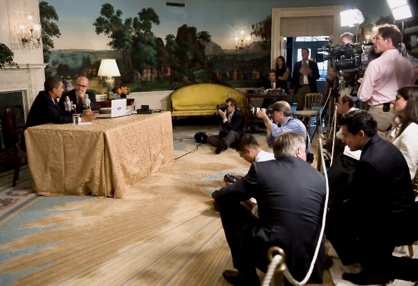 1210 WPHT(AM) host Michael Smerconish conducted President Obama’s first live radio interview from the Diplomatic Reception Room in the White House on Aug. 20, 2009. Skalish was on-site helping to establish the local audio pool feed and the feed back to WPHT.