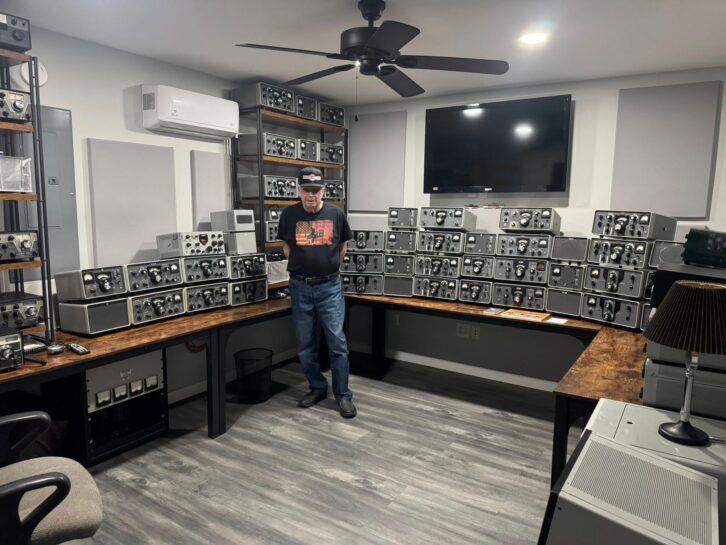 Waller, K3JKJ, in his ham shack, courtesy of his family. Credit: Michi Bradley/REC Networks