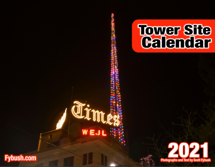 The 2021 Tower Site cover photo featured the WEJL(AM) tower in Scranton, Pa.