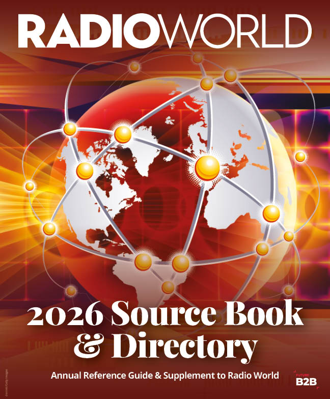 A stylized image of a globe behind the text "2026 Source Book & Directory"