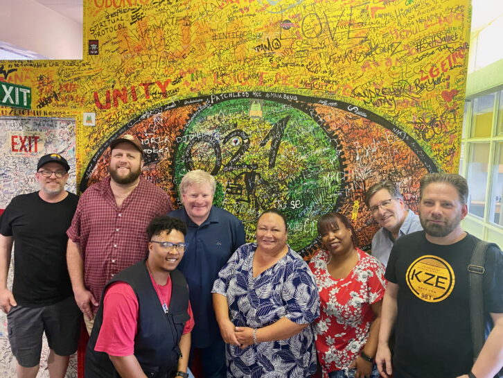 In February, Gladding and members of WRHU, WCWP, WKZE and Sturgeon Records visited the 89.5 FM Bush Radio Studios in Cape Town, South Africa as part of a global radio exchange.