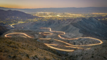 From the Coachella Valley overlook in Palm Desert, Calif., the Pines to Palms Highway is shown. Credit: Chris Axe/Getty Images