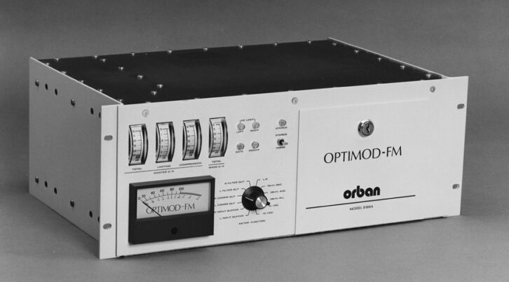 An Optimod-FM 8100A broadcast audio processor
