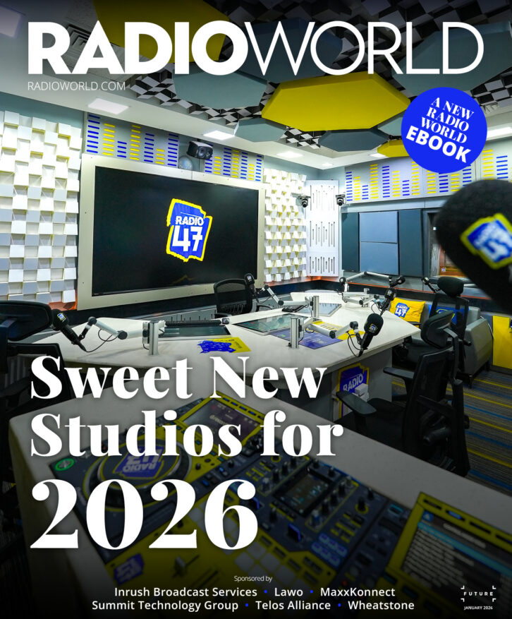 The cover of an ebook showing a colorful studio for Radio 47 in Nairobi, Kenya
