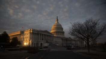 The U.S. Capitol seen at sunset in December 2025.