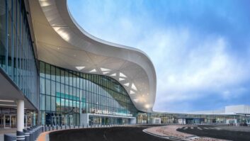 The renovated entrances to the Central and South Halls of the Las Vegas Convention Center