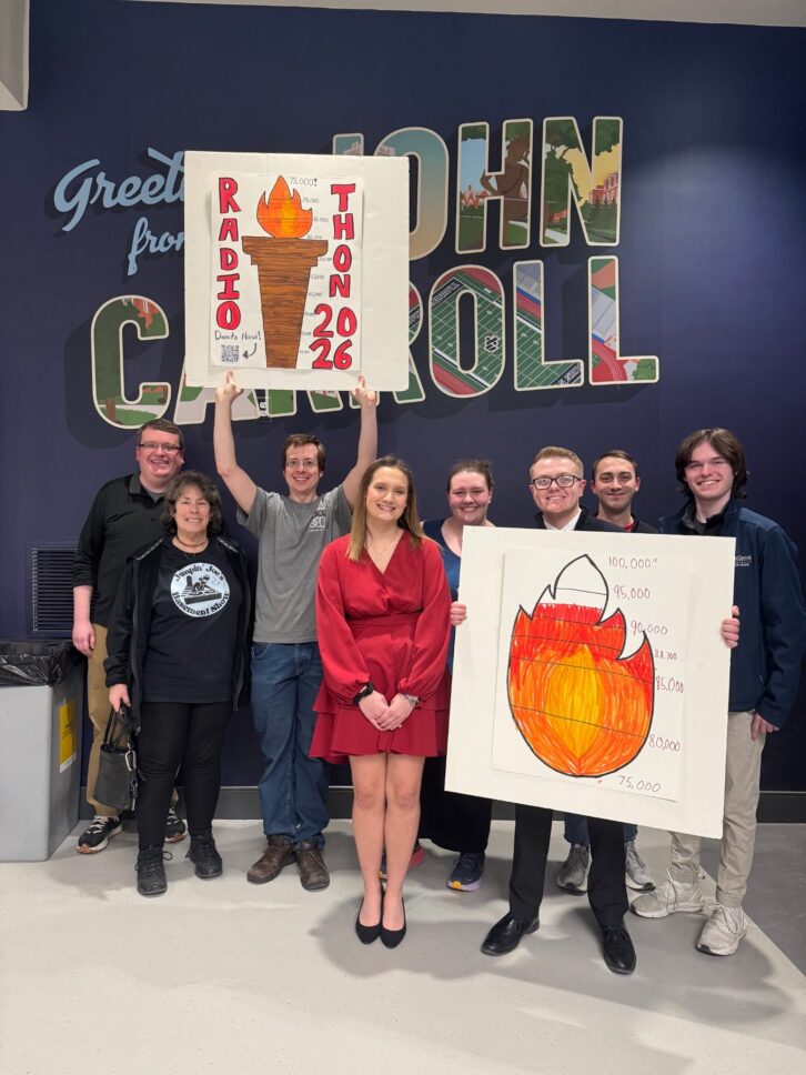 Left to right: Jasen Sokol, Janet DeSouza, Joe Madigan, Caitlyn Minney, Lauren Salata, Nick Colbert, Evan Richwalsky and Owen Close