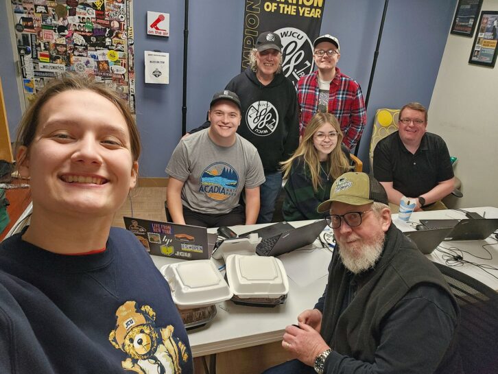 Front: Caitlyn Minney, John RoddyMiddle: Jackson Alexander, Emily Medina, Jasen Sokol Rear: Bill Peters, Nick Colbert