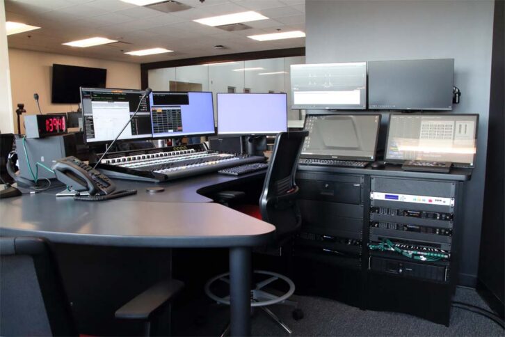 Network Control Room supported by Wheatstone Screenbuilder.