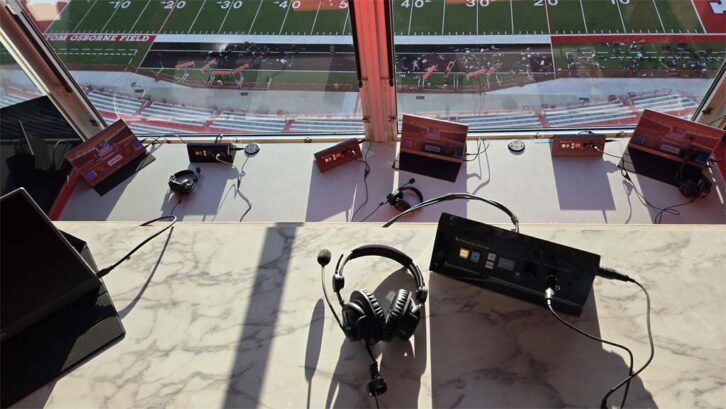 The play-by-play booth in the stadium also was rebuilt and connected to the WheatNet infrastructure.