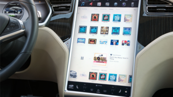TuneIn displayed in a Tesla.