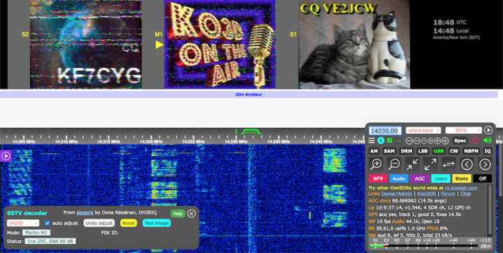 Receiving slow-scan ham radio video signals.